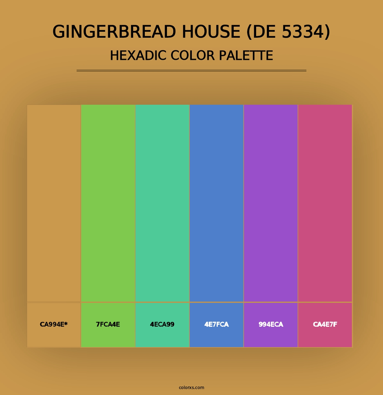 Gingerbread House (DE 5334) - Hexadic Color Palette