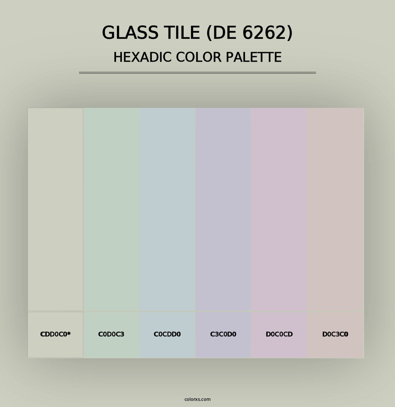 Glass Tile (DE 6262) - Hexadic Color Palette