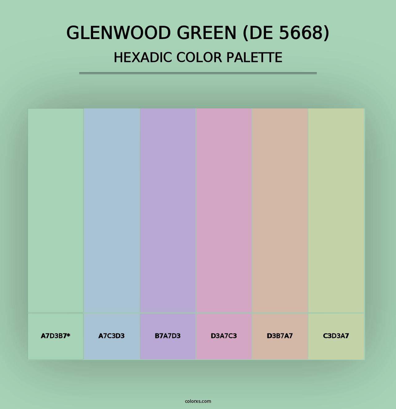 Glenwood Green (DE 5668) - Hexadic Color Palette