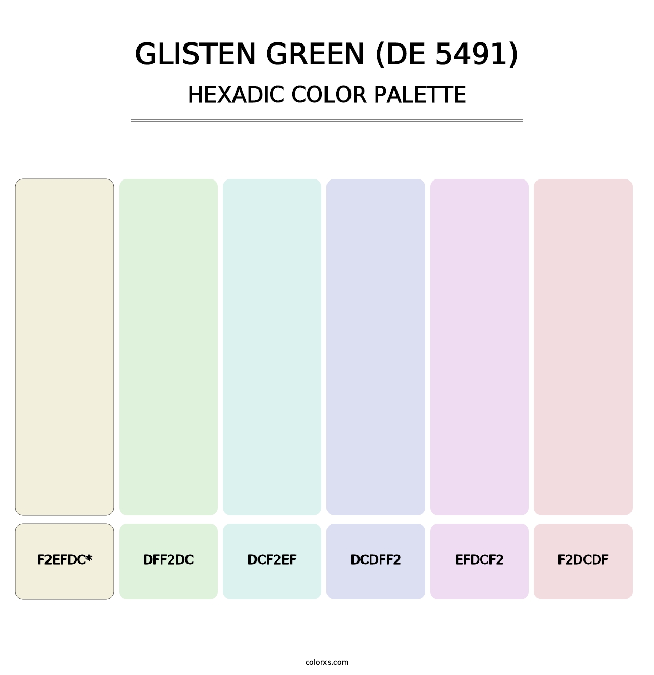 Glisten Green (DE 5491) - Hexadic Color Palette