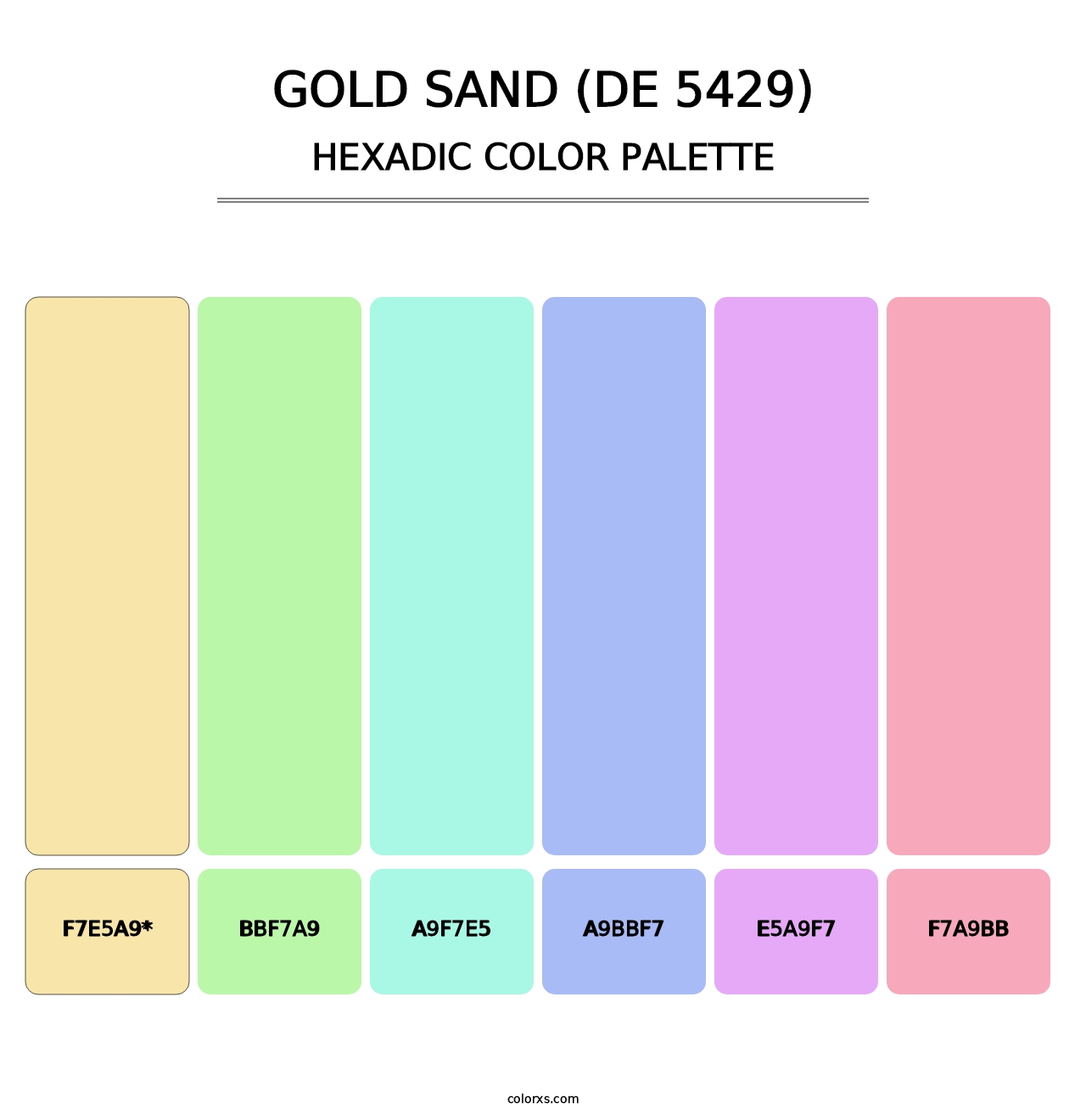 Gold Sand (DE 5429) - Hexadic Color Palette