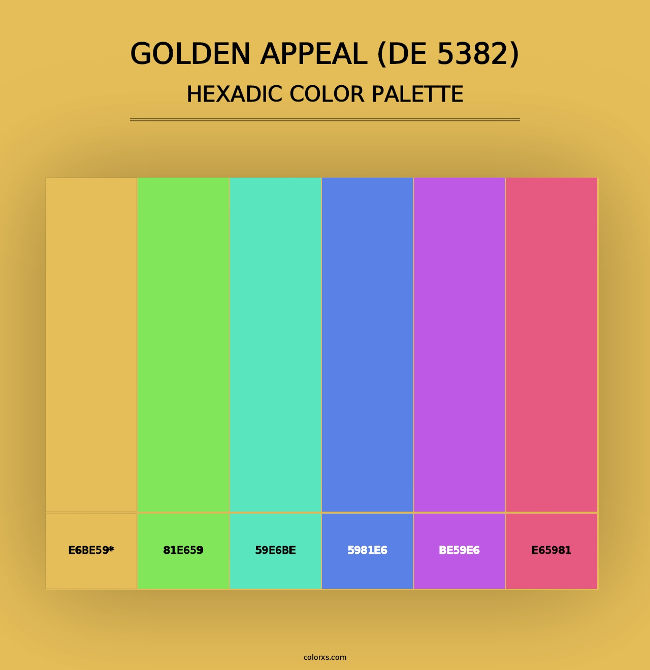 Golden Appeal (DE 5382) - Hexadic Color Palette