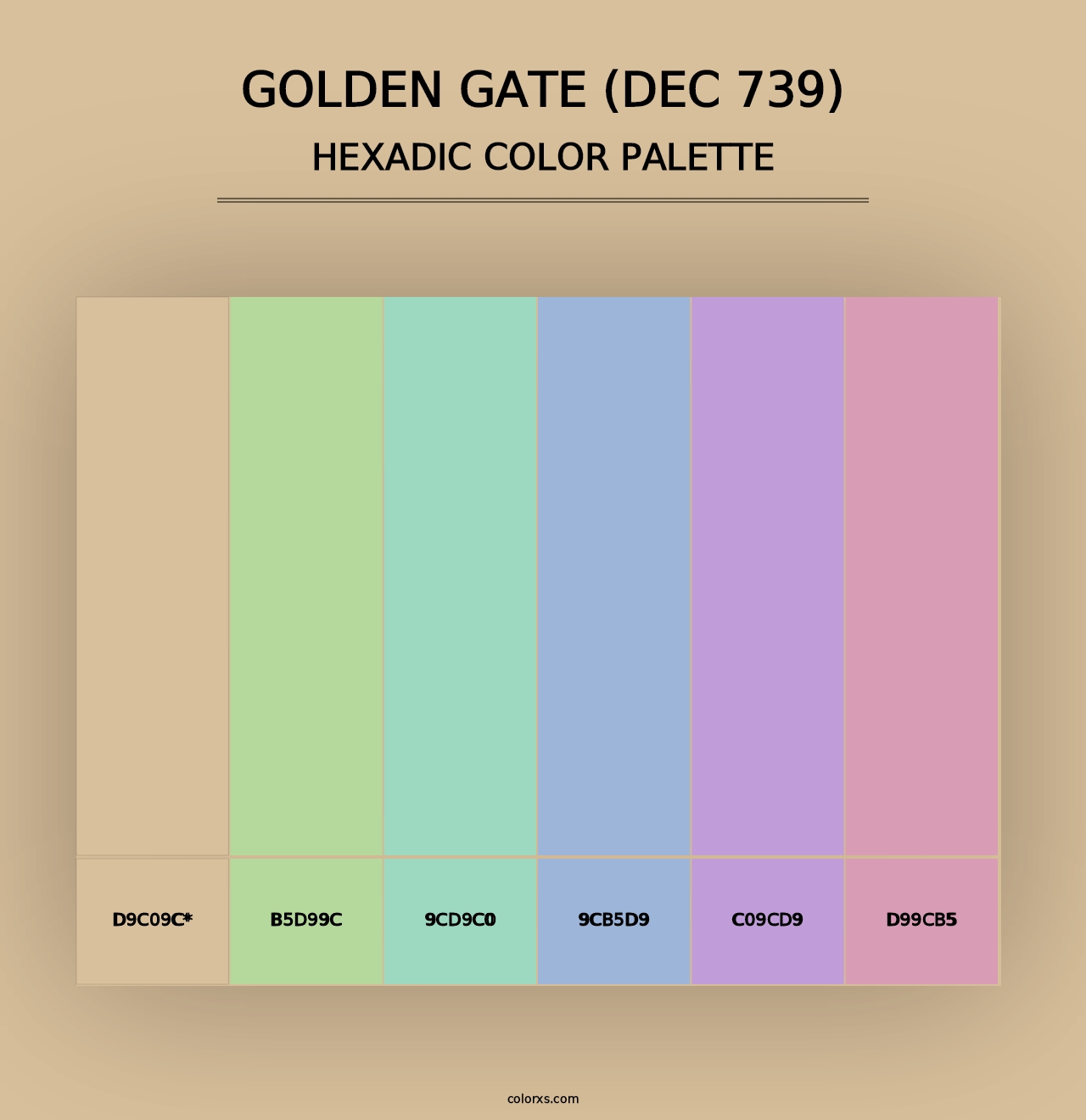 Golden Gate (DEC 739) - Hexadic Color Palette