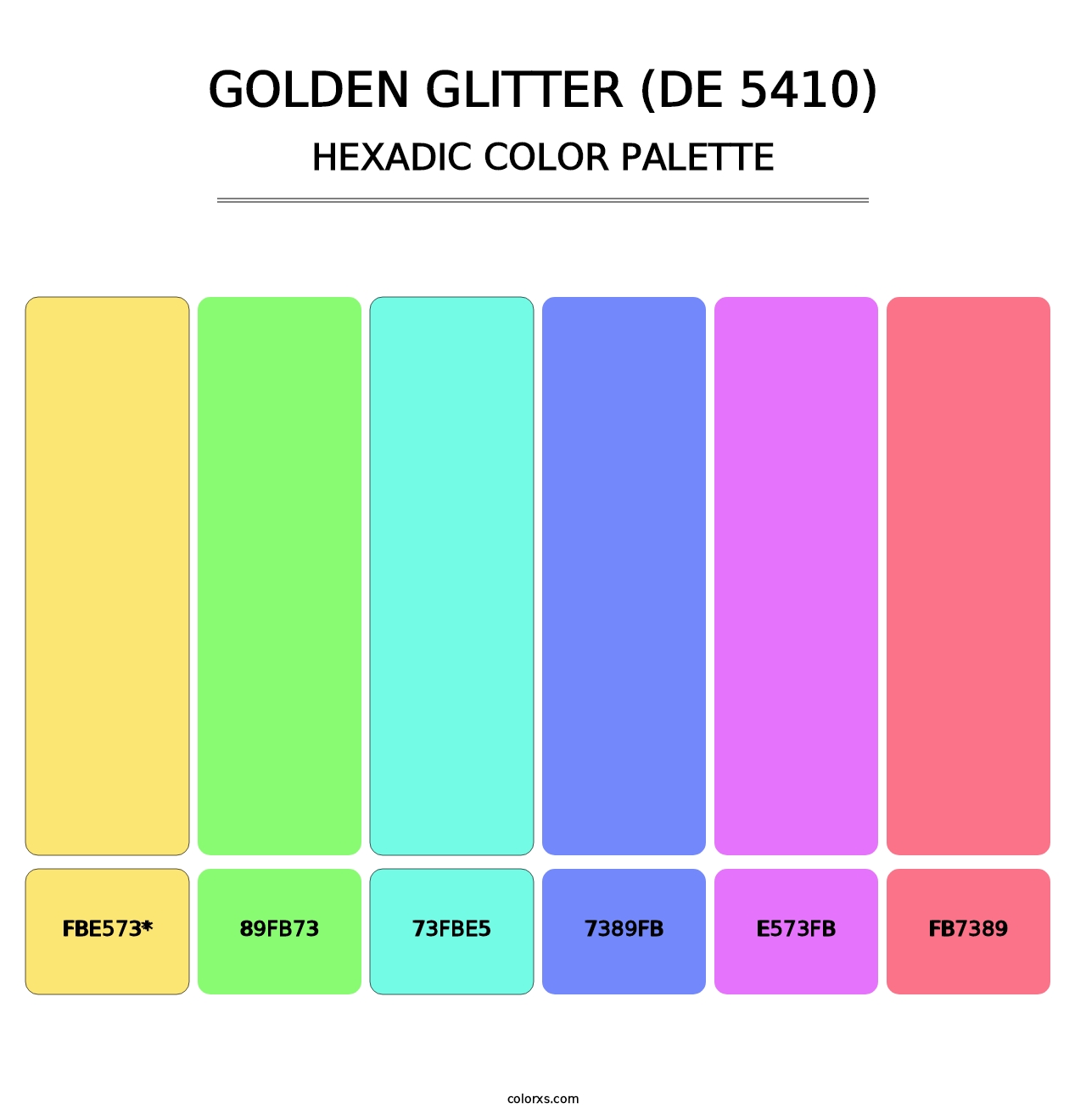 Golden Glitter (DE 5410) - Hexadic Color Palette