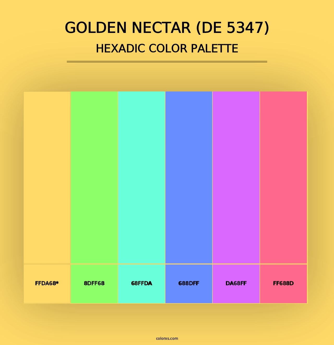 Golden Nectar (DE 5347) - Hexadic Color Palette