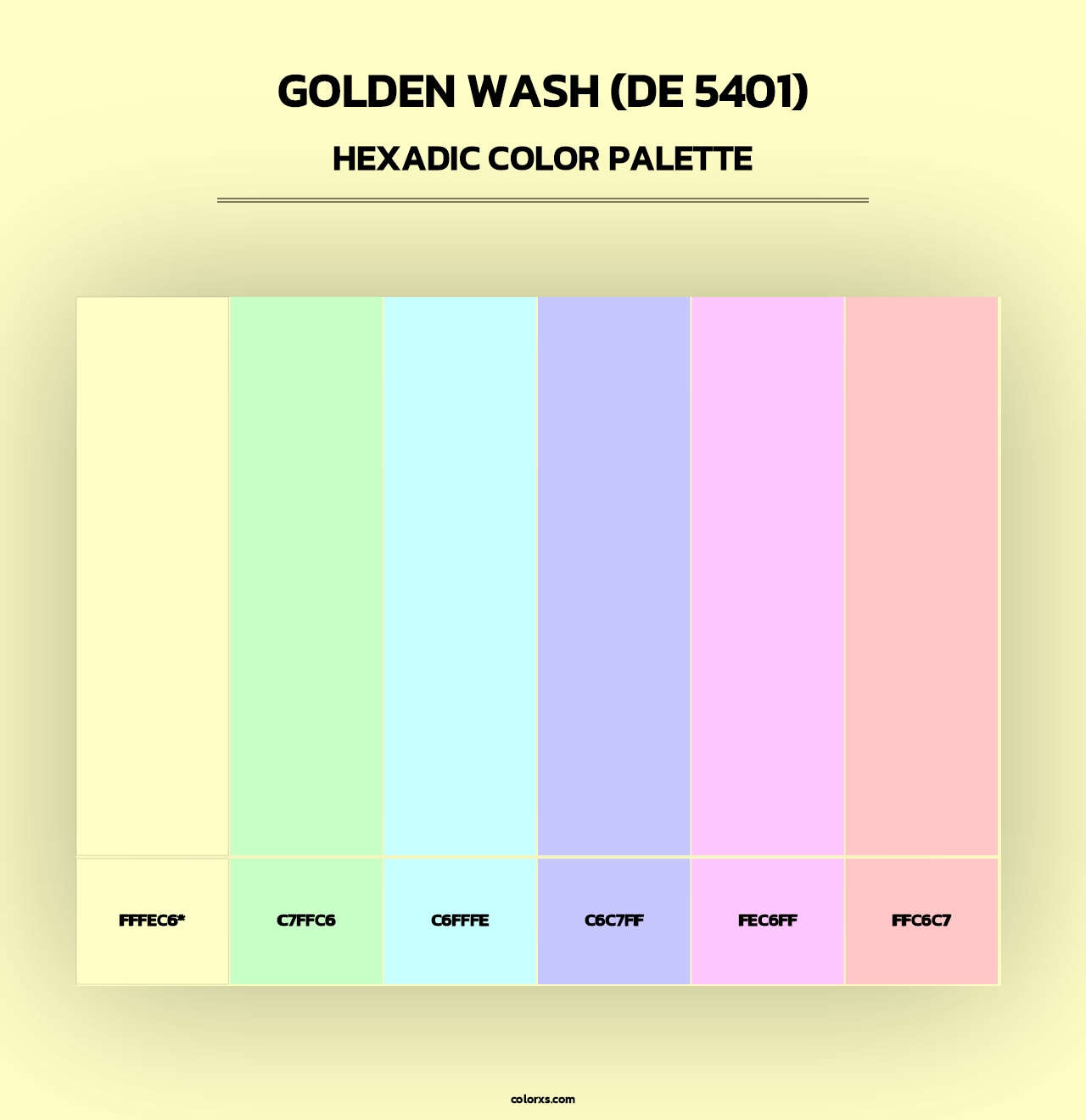 Golden Wash (DE 5401) - Hexadic Color Palette