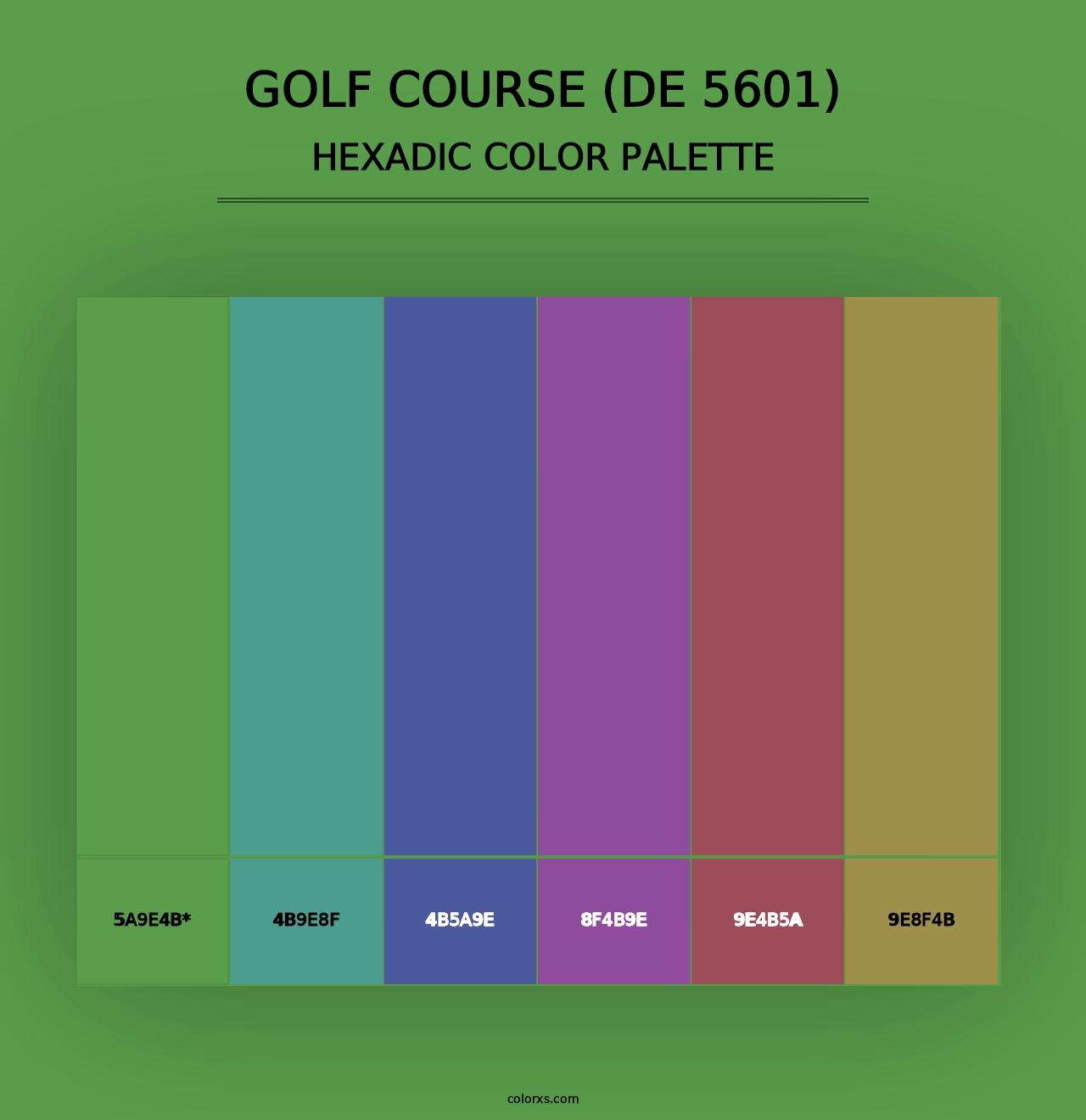 Golf Course (DE 5601) - Hexadic Color Palette