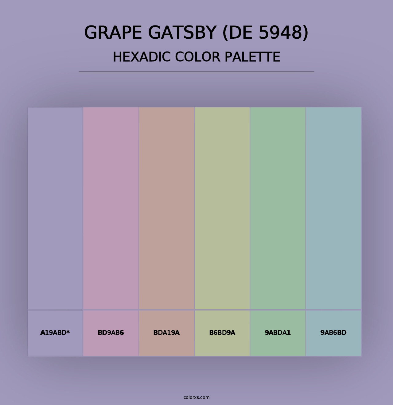 Grape Gatsby (DE 5948) - Hexadic Color Palette