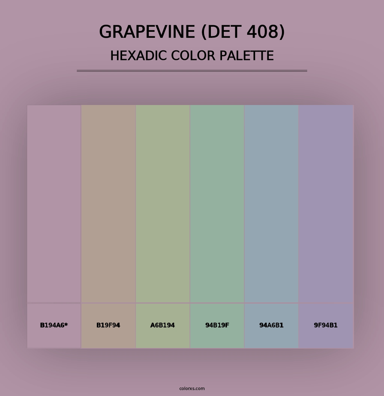 Grapevine (DET 408) - Hexadic Color Palette