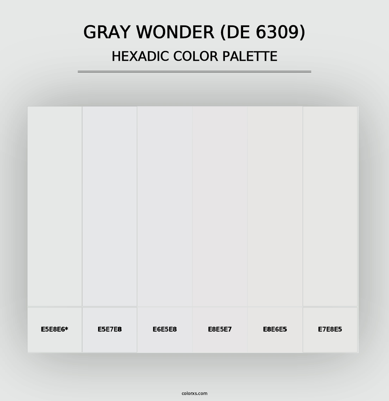 Gray Wonder (DE 6309) - Hexadic Color Palette