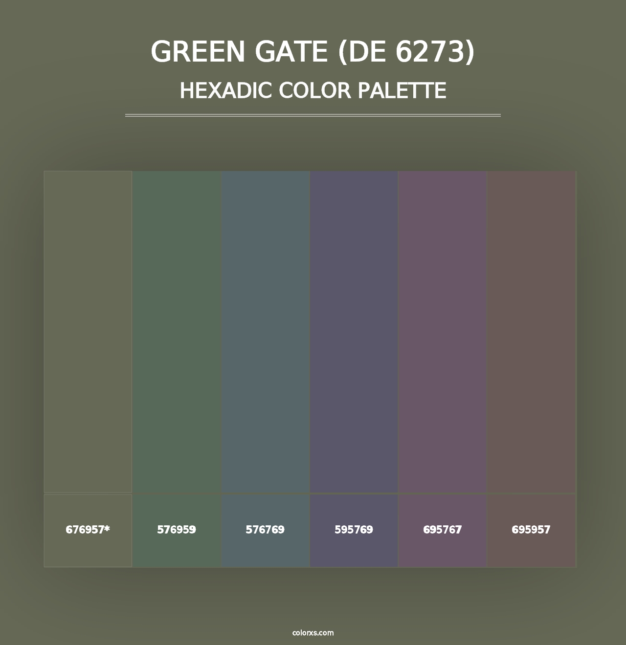 Green Gate (DE 6273) - Hexadic Color Palette