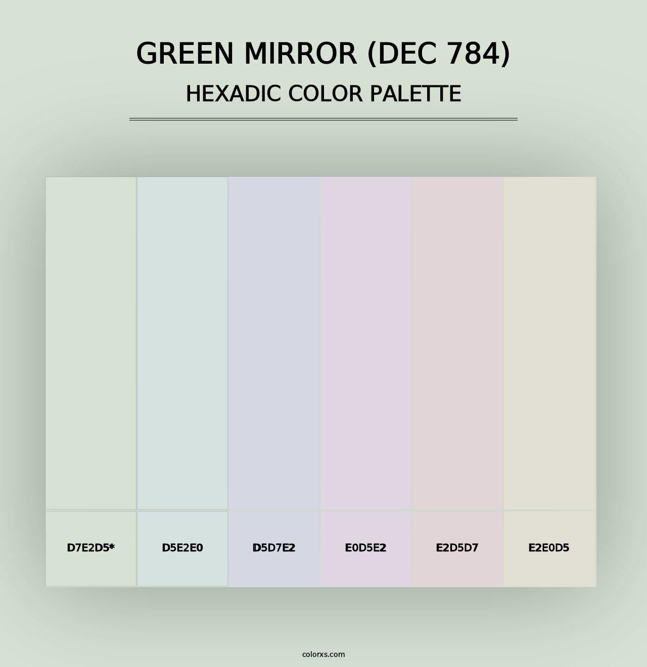 Green Mirror (DEC 784) - Hexadic Color Palette