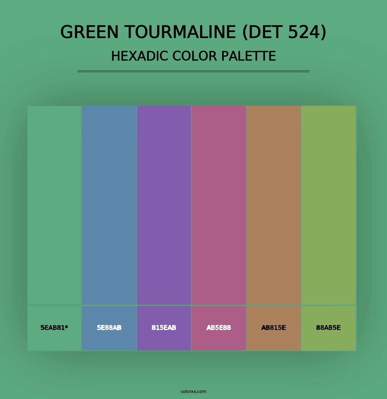 Green Tourmaline (DET 524) - Hexadic Color Palette