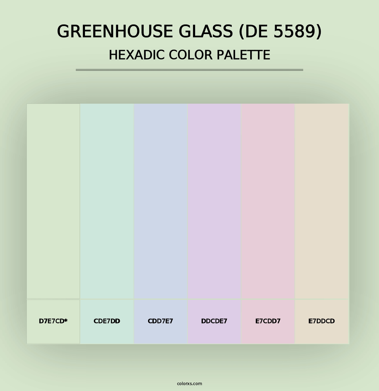 Greenhouse Glass (DE 5589) - Hexadic Color Palette