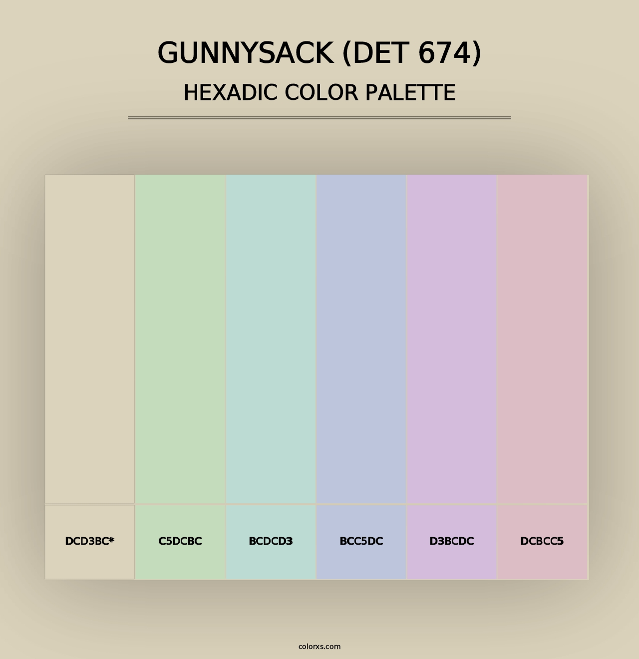 Gunnysack (DET 674) - Hexadic Color Palette