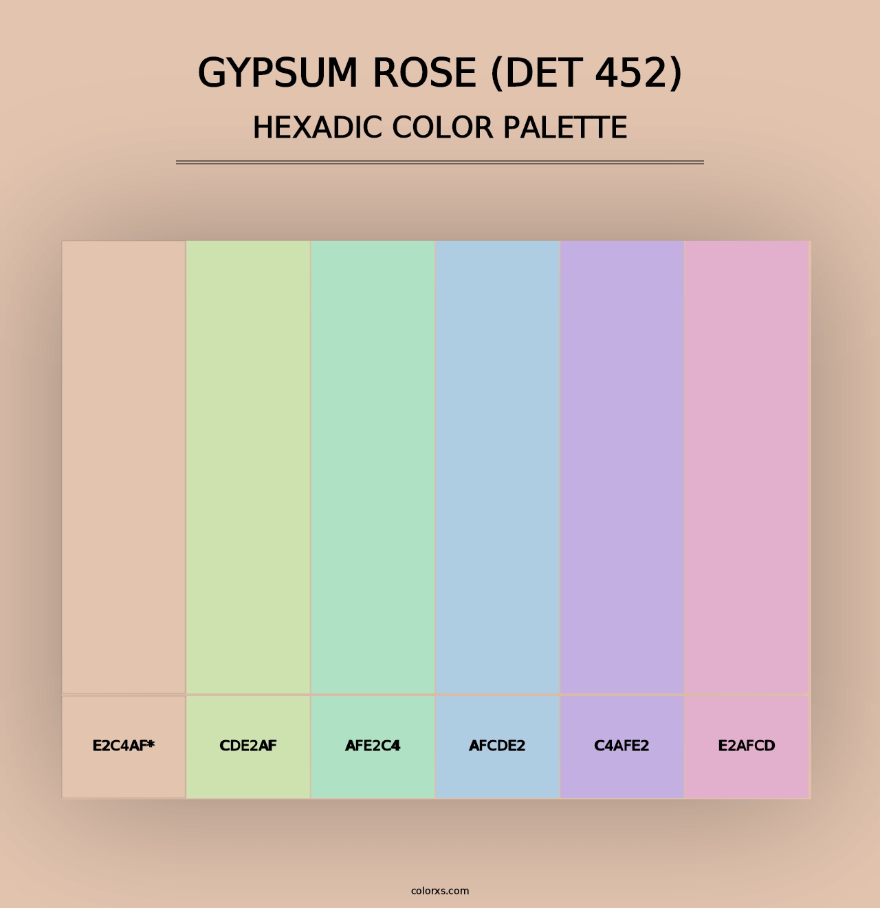 Gypsum Rose (DET 452) - Hexadic Color Palette