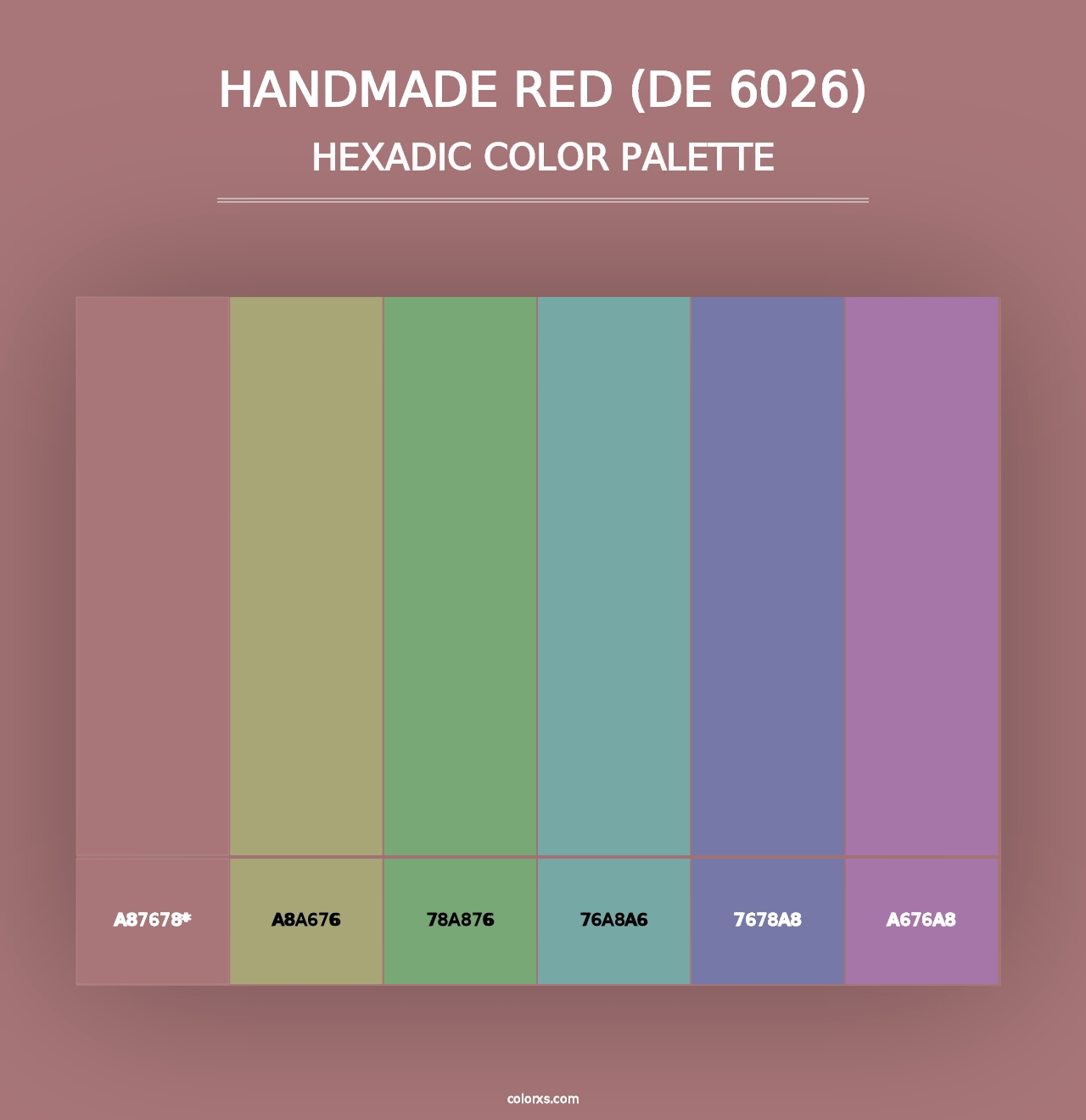 Handmade Red (DE 6026) - Hexadic Color Palette