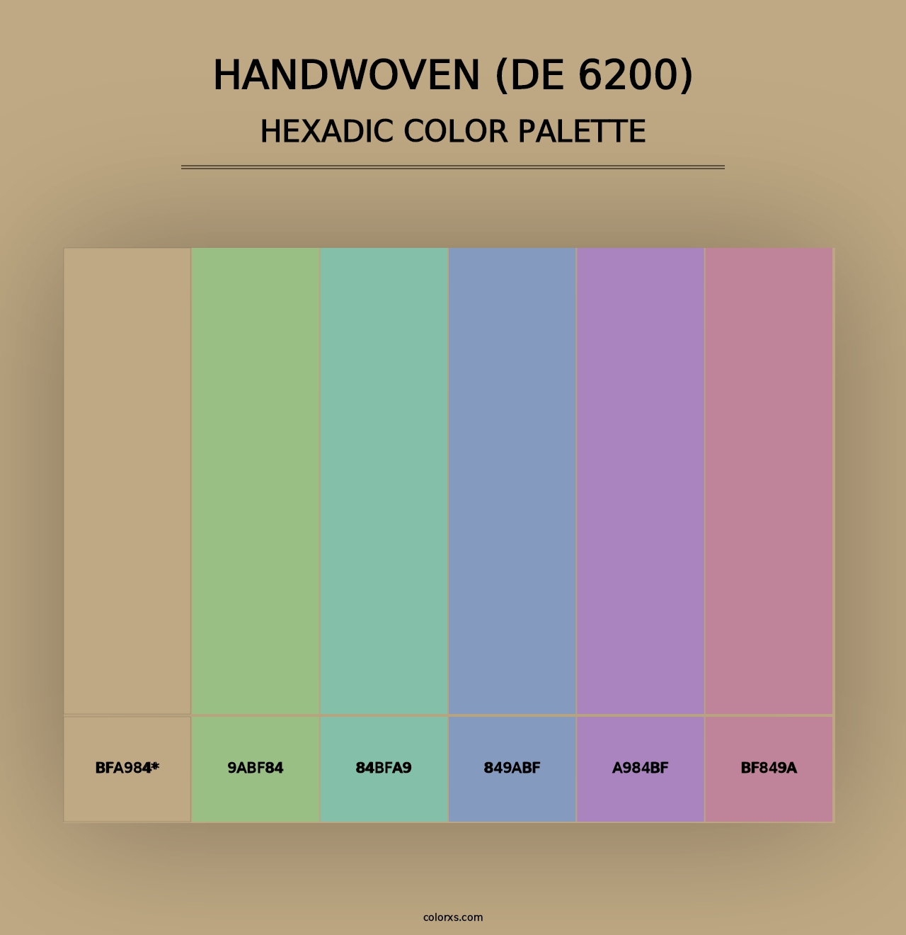 Handwoven (DE 6200) - Hexadic Color Palette