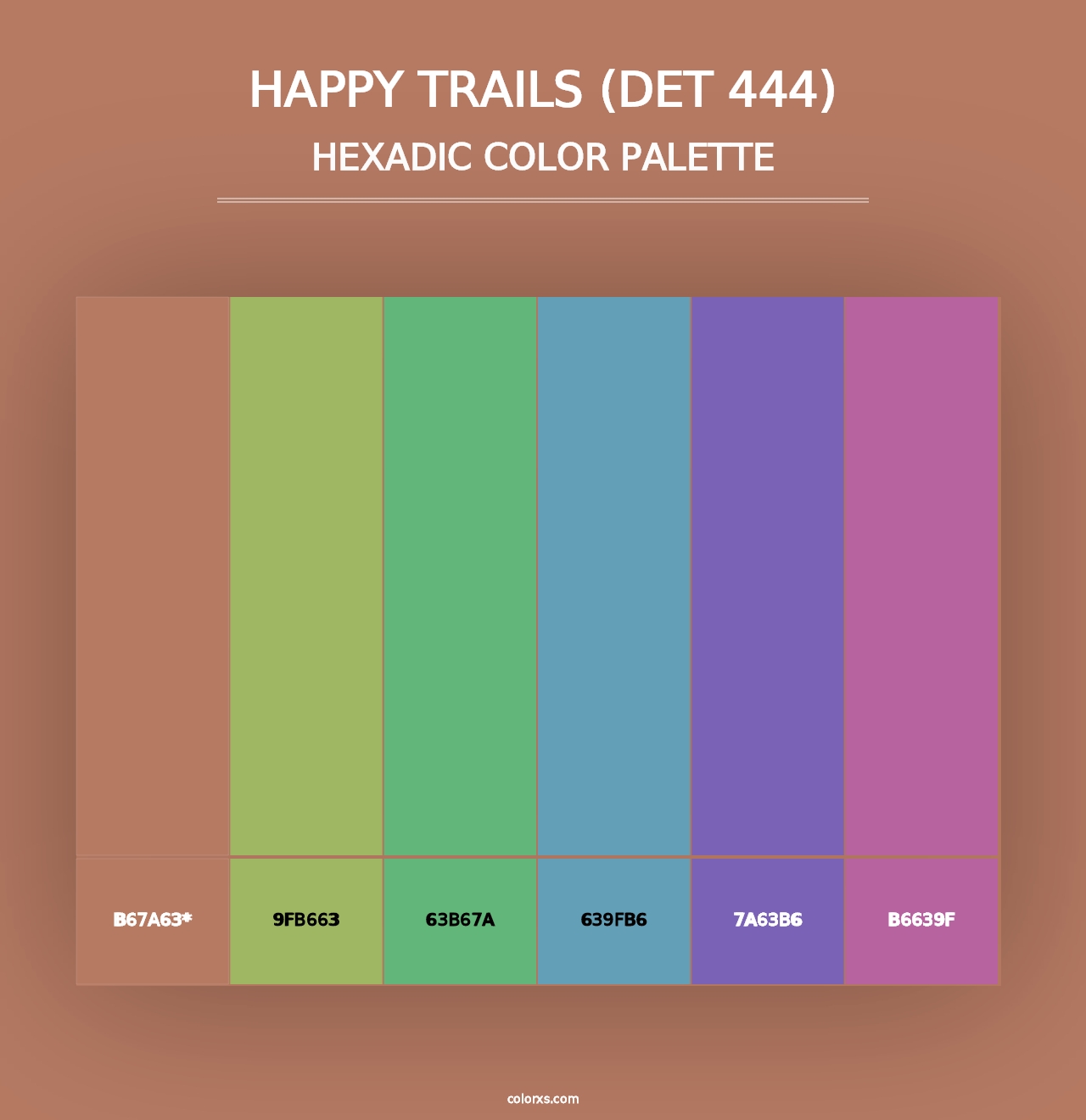 Happy Trails (DET 444) - Hexadic Color Palette