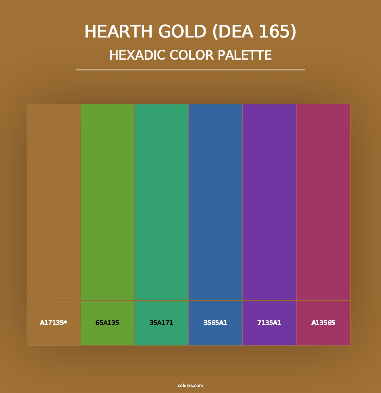 Hearth Gold (DEA 165) - Hexadic Color Palette