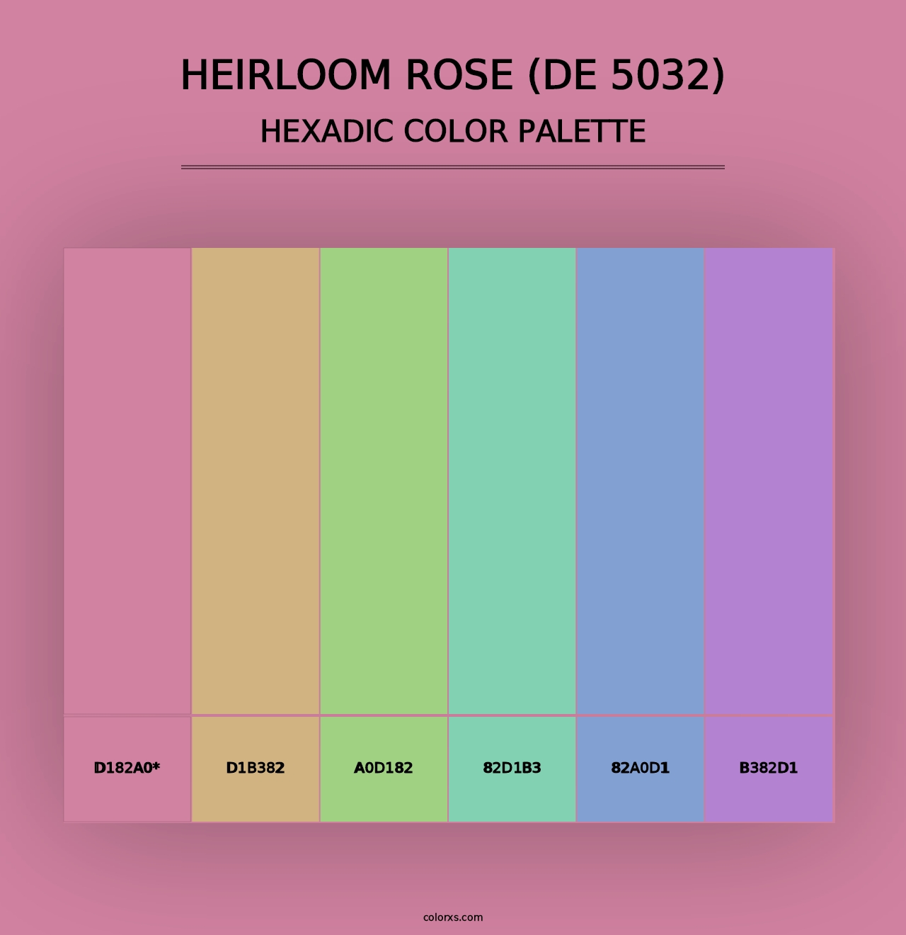 Heirloom Rose (DE 5032) - Hexadic Color Palette