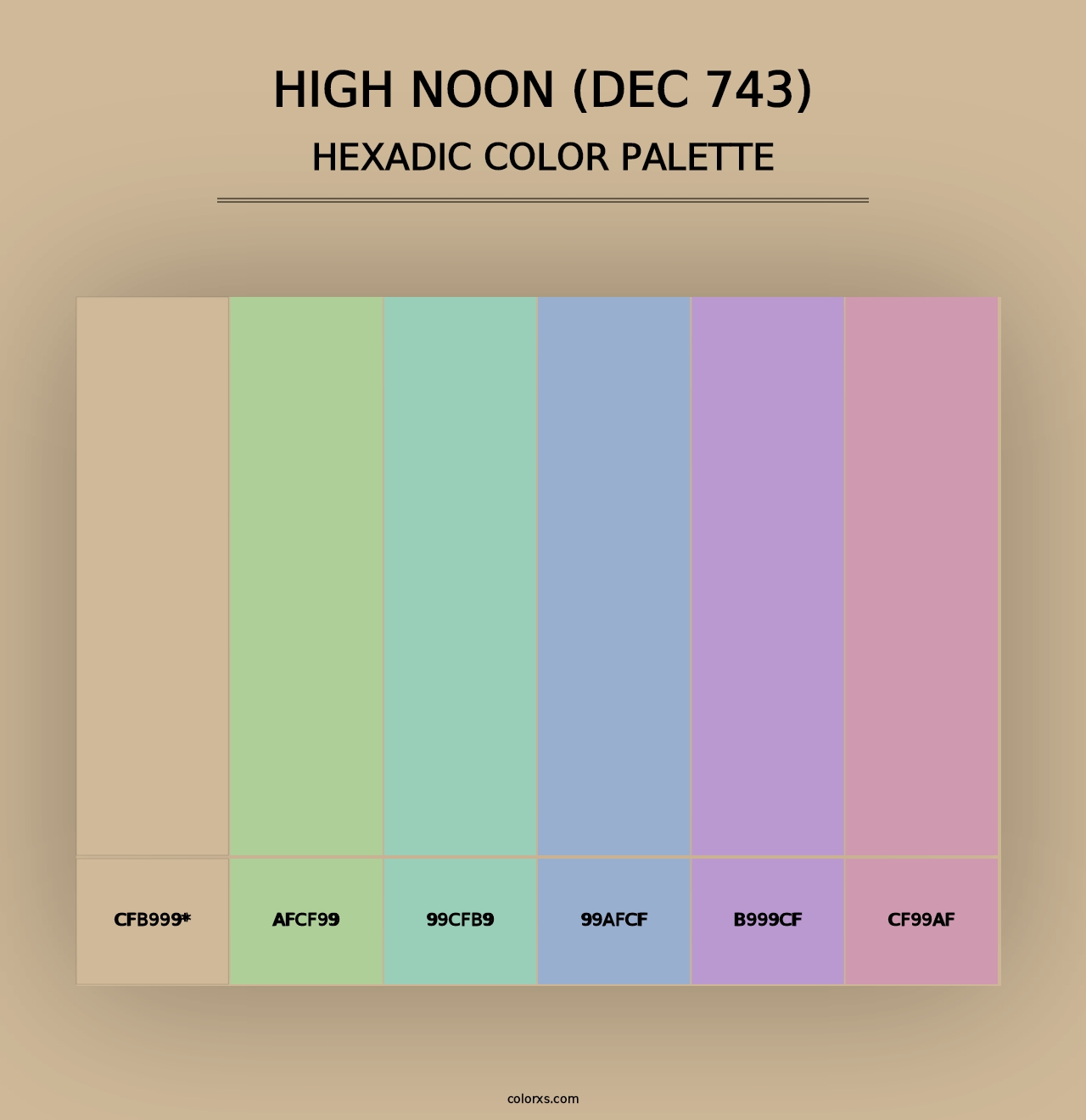 High Noon (DEC 743) - Hexadic Color Palette