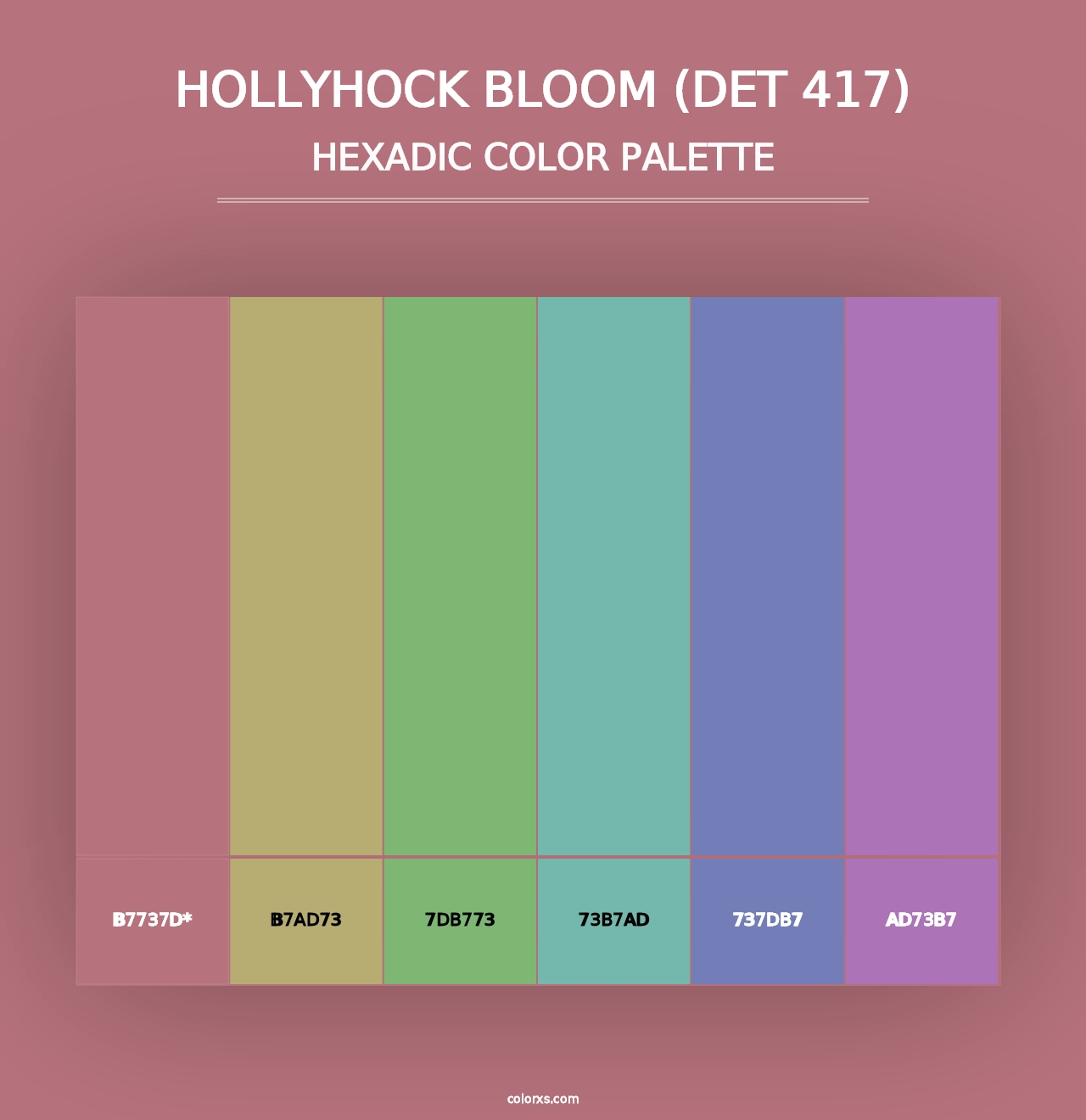 Hollyhock Bloom (DET 417) - Hexadic Color Palette