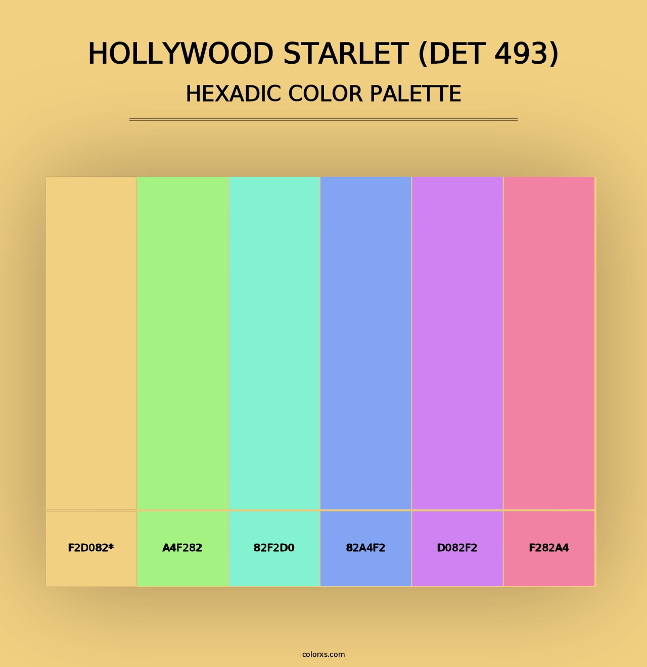 Hollywood Starlet (DET 493) - Hexadic Color Palette