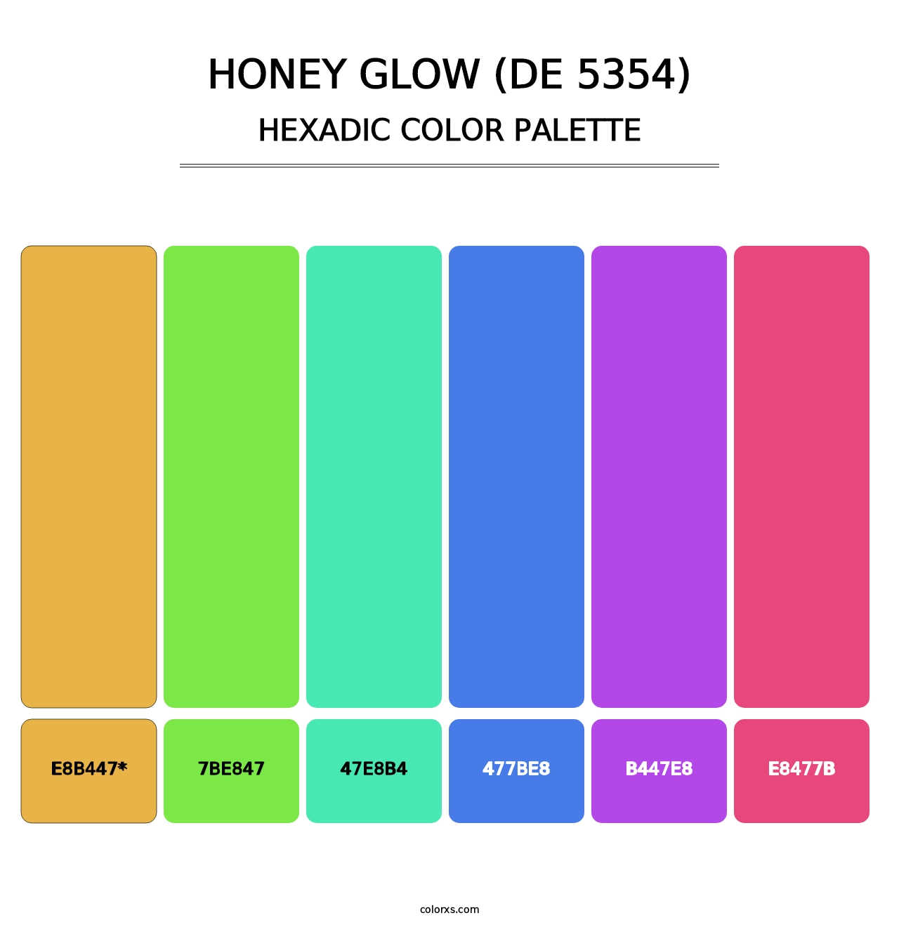 Honey Glow (DE 5354) - Hexadic Color Palette