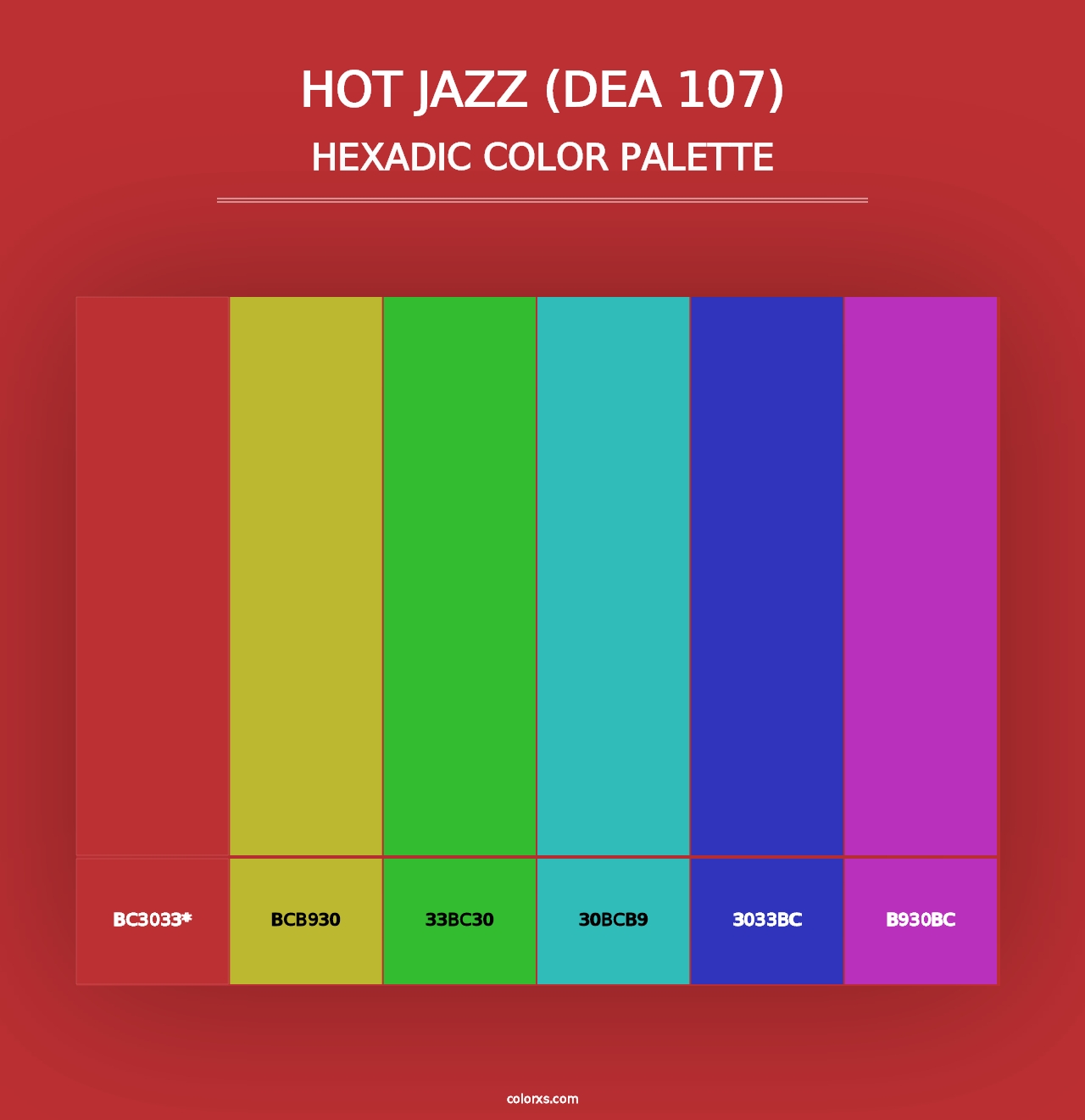 Hot Jazz (DEA 107) - Hexadic Color Palette