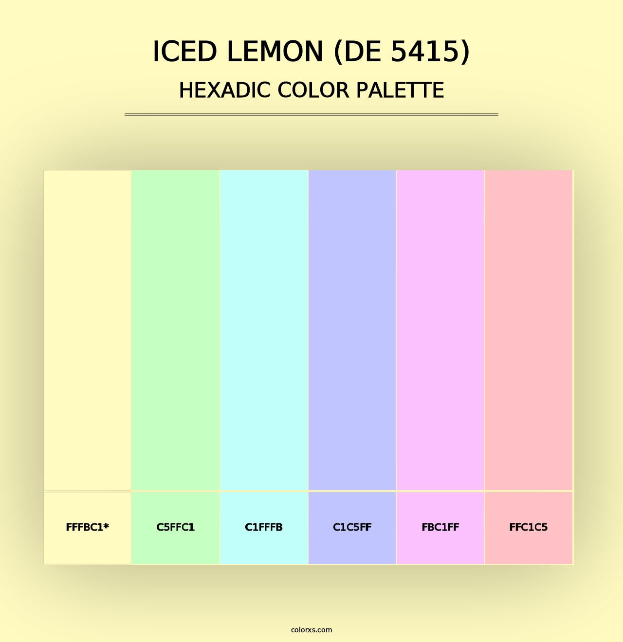 Iced Lemon (DE 5415) - Hexadic Color Palette