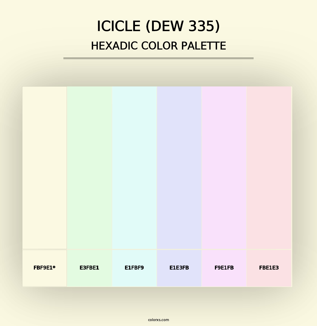 Icicle (DEW 335) - Hexadic Color Palette