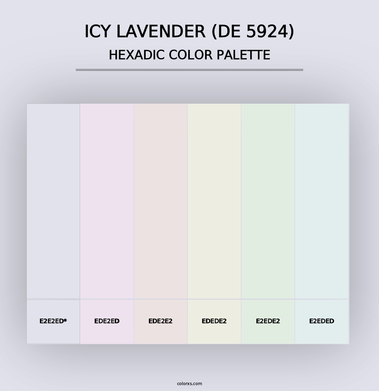 Icy Lavender (DE 5924) - Hexadic Color Palette