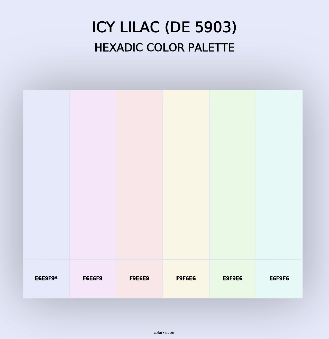 Icy Lilac (DE 5903) - Hexadic Color Palette