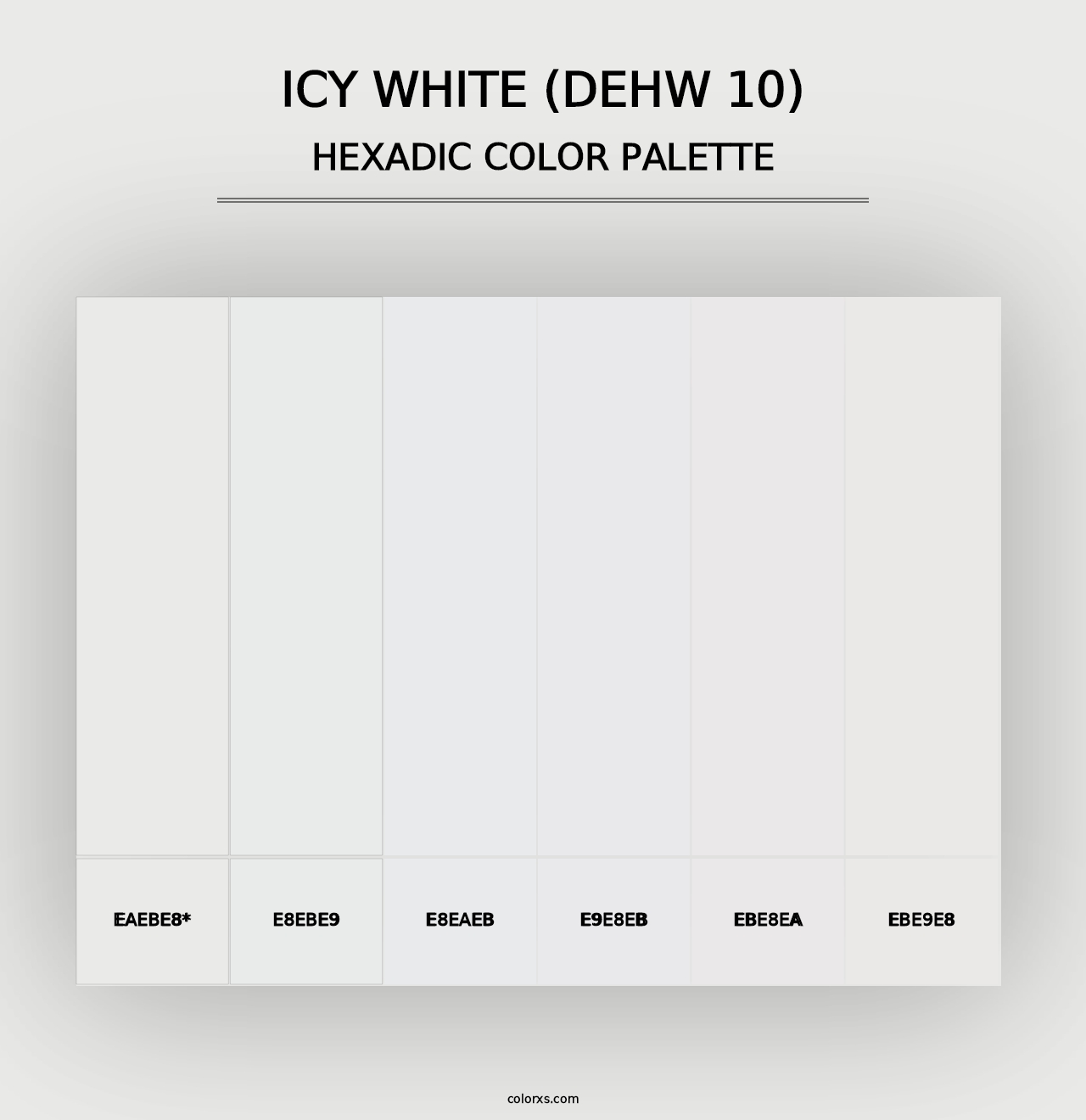 Icy White (DEHW 10) - Hexadic Color Palette