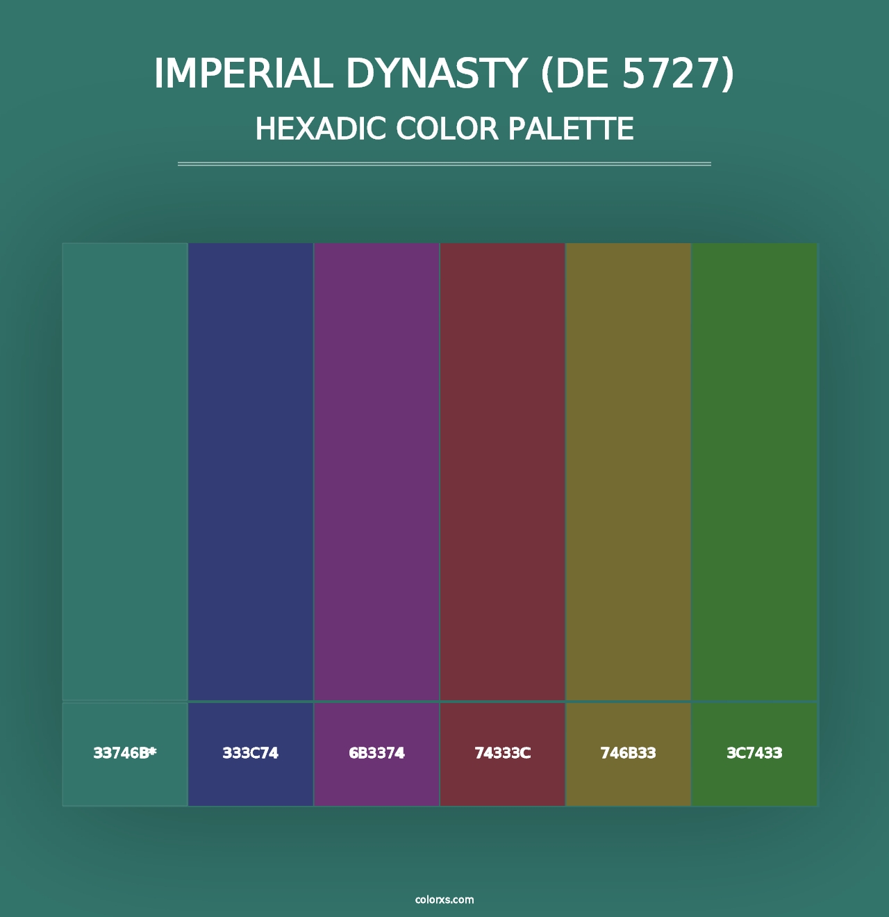 Imperial Dynasty (DE 5727) - Hexadic Color Palette