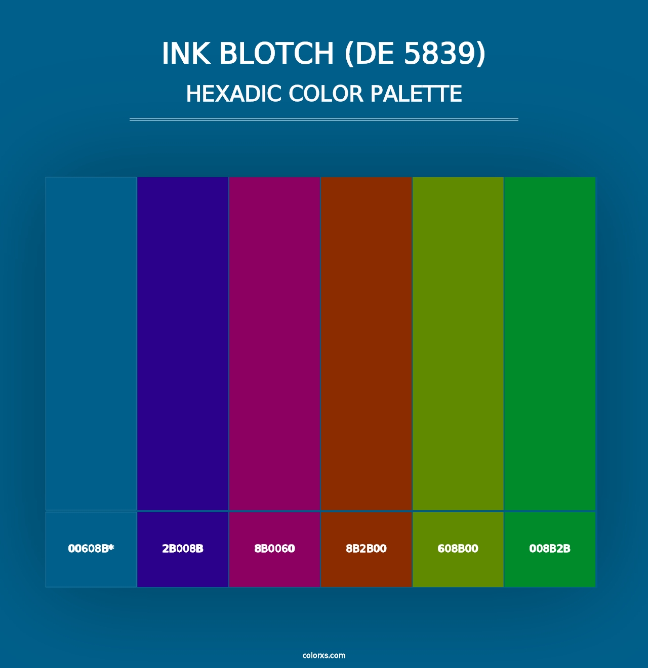 Ink Blotch (DE 5839) - Hexadic Color Palette