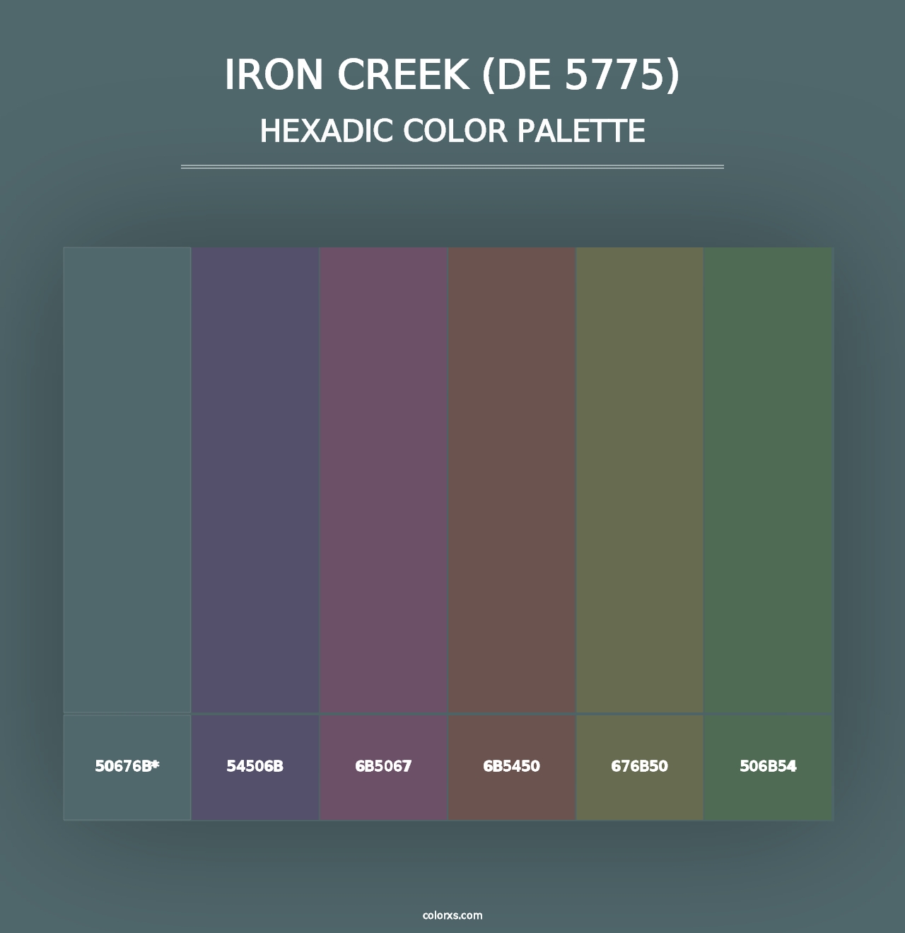 Iron Creek (DE 5775) - Hexadic Color Palette