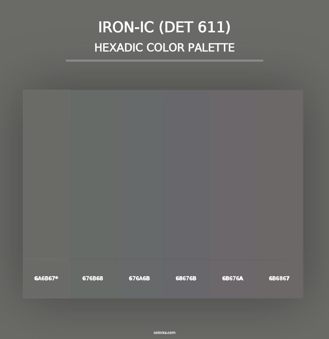 Iron-ic (DET 611) - Hexadic Color Palette