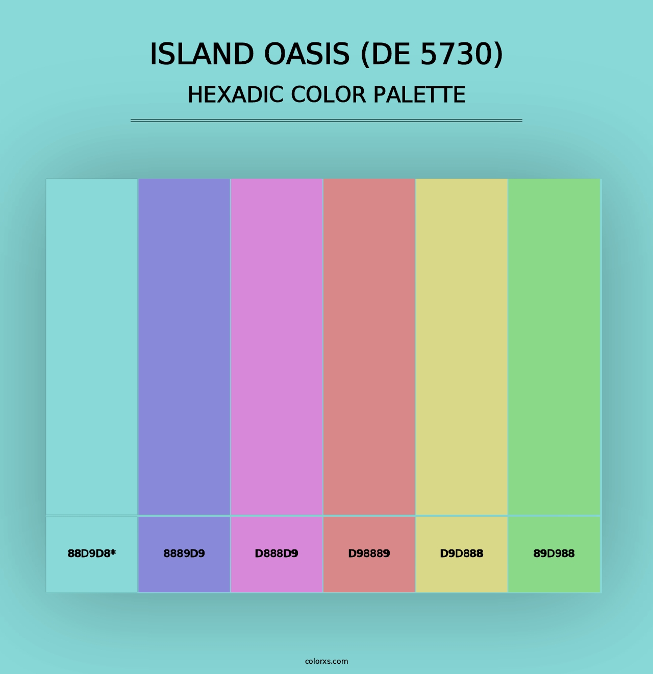 Island Oasis (DE 5730) - Hexadic Color Palette