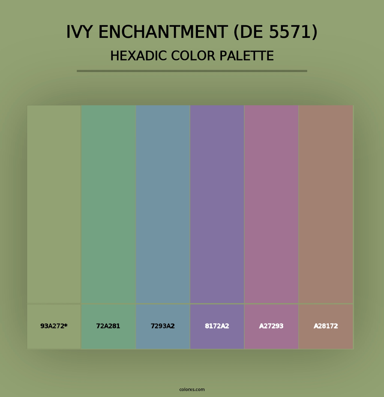 Ivy Enchantment (DE 5571) - Hexadic Color Palette