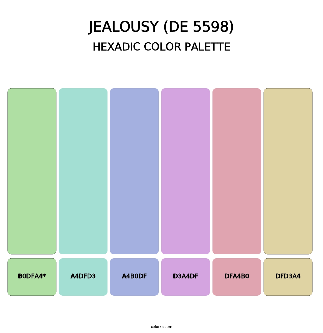 Jealousy (DE 5598) - Hexadic Color Palette