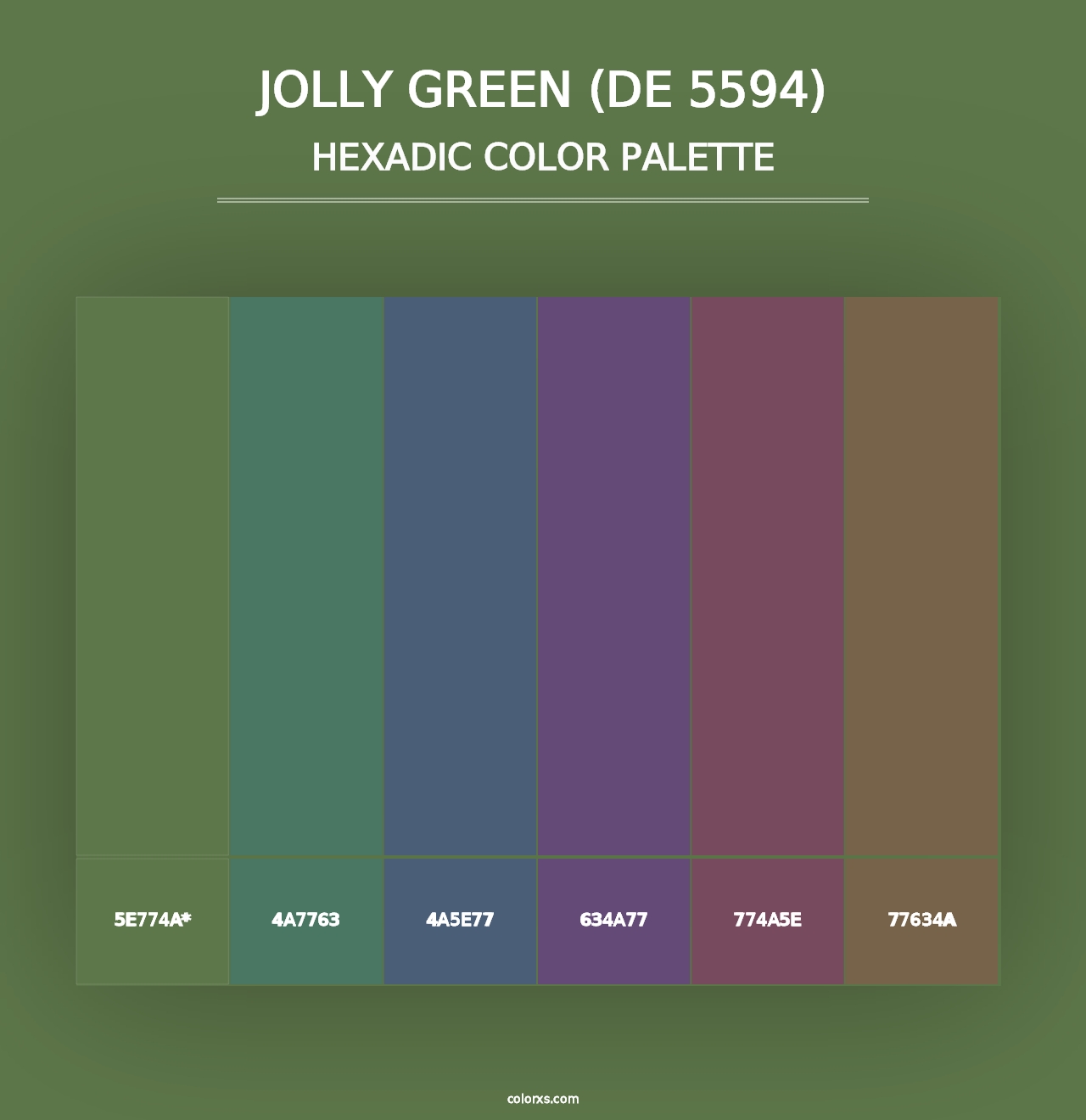 Jolly Green (DE 5594) - Hexadic Color Palette