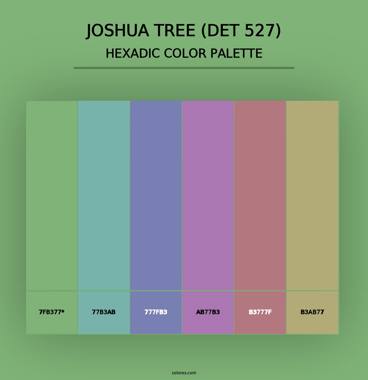 Joshua Tree (DET 527) - Hexadic Color Palette