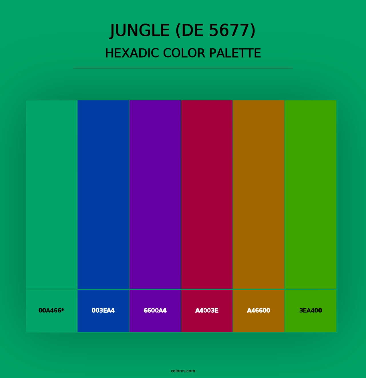 Jungle (DE 5677) - Hexadic Color Palette