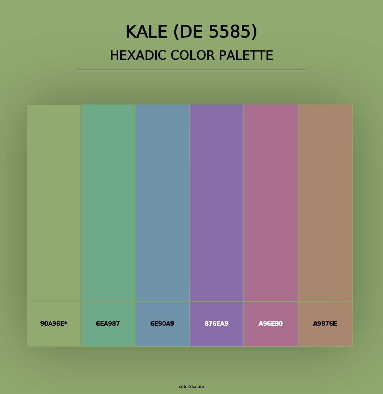 Kale (DE 5585) - Hexadic Color Palette