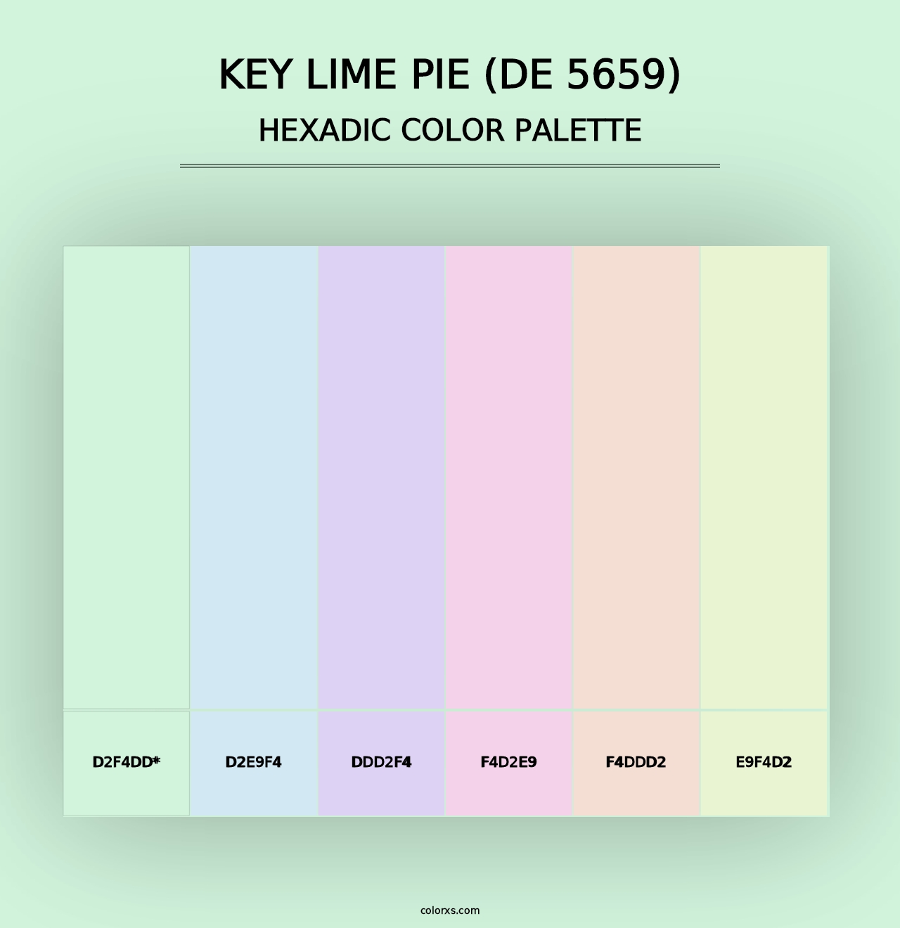 Key Lime Pie (DE 5659) - Hexadic Color Palette