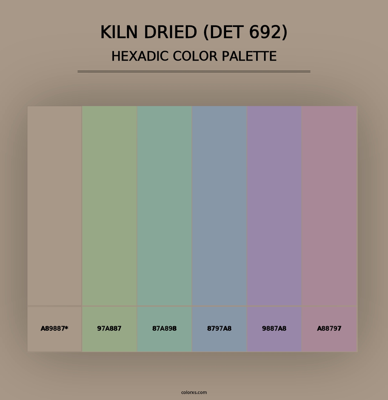 Kiln Dried (DET 692) - Hexadic Color Palette