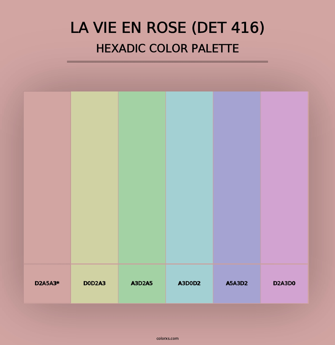 La Vie en Rose (DET 416) - Hexadic Color Palette