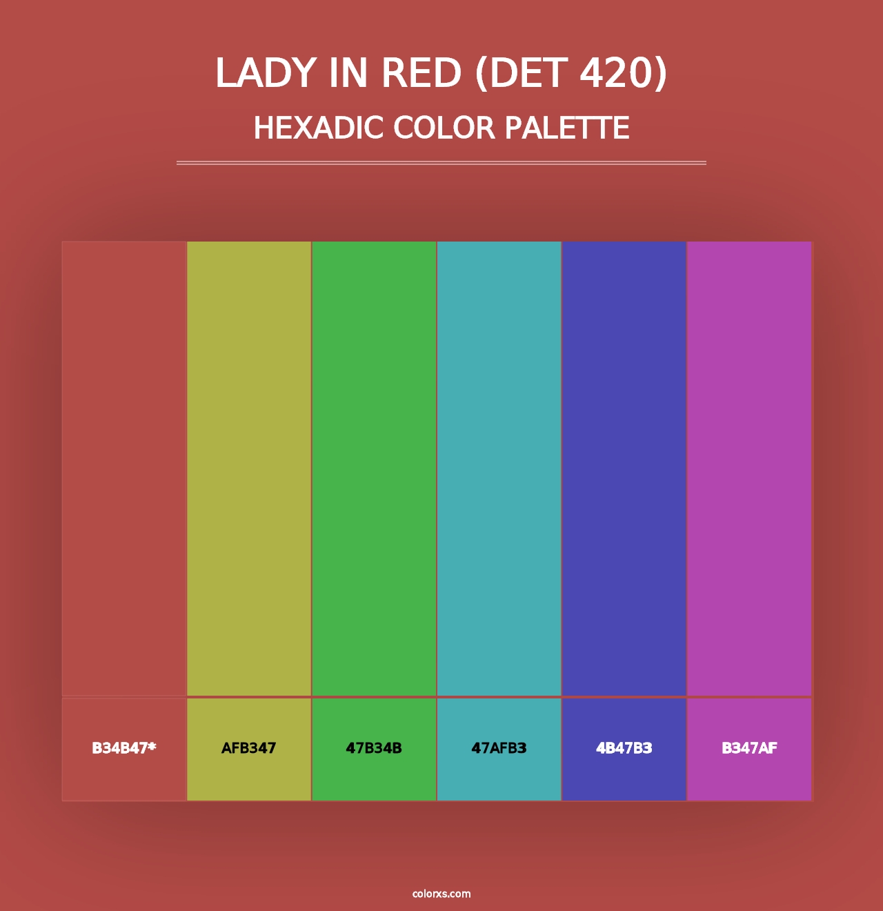 Lady in Red (DET 420) - Hexadic Color Palette